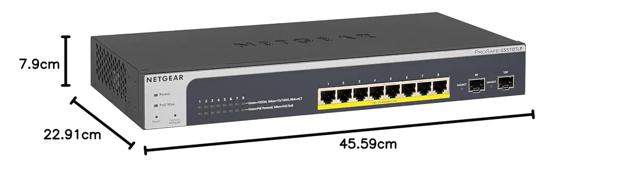 NETGEAR GS510TLP 10-Port Smart Managed PoE+ Switch