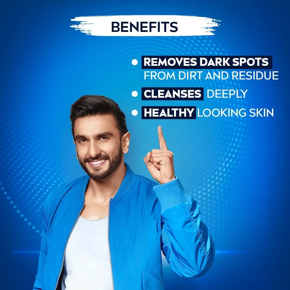NIVEA Men Face Wash 100gm, Removes Dark Spots & Brightens Skin image 6