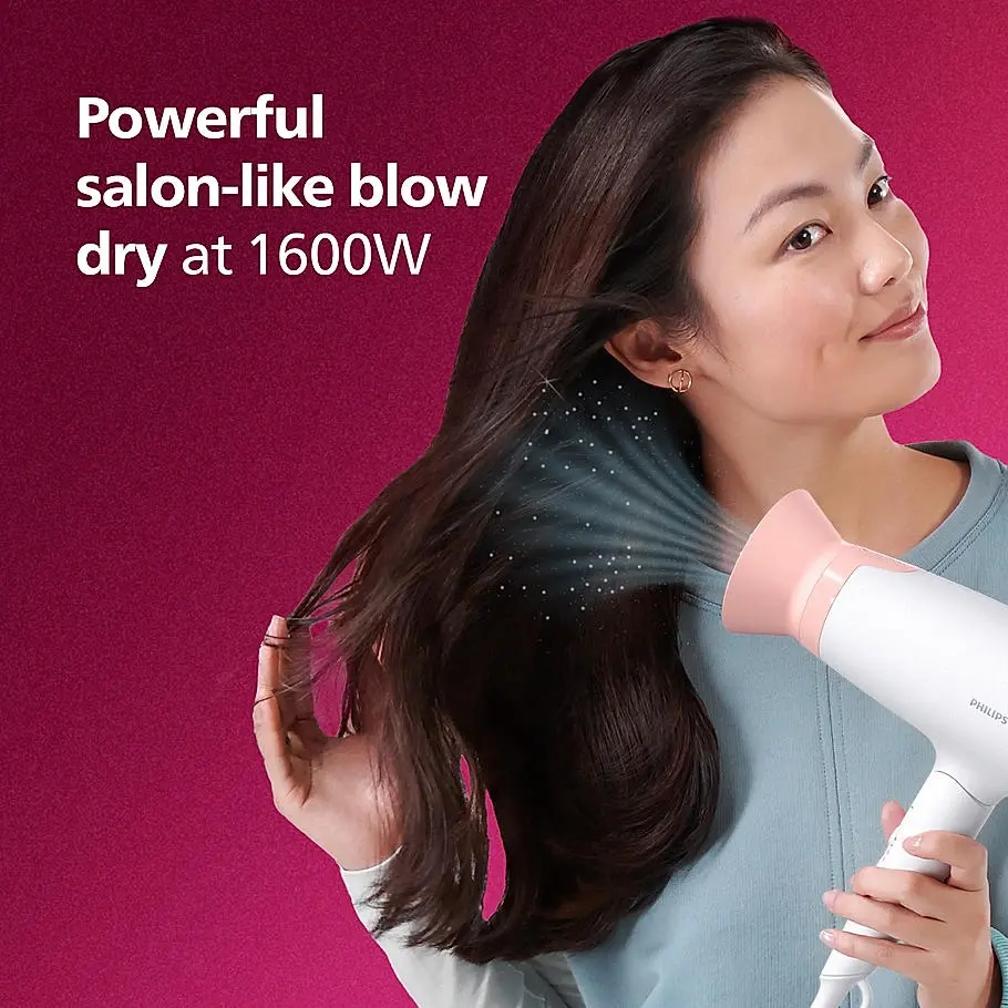 Philips BHD308/30 White Hair Dryer – Fast Drying with Ionic Care & ThermoProtect image 2