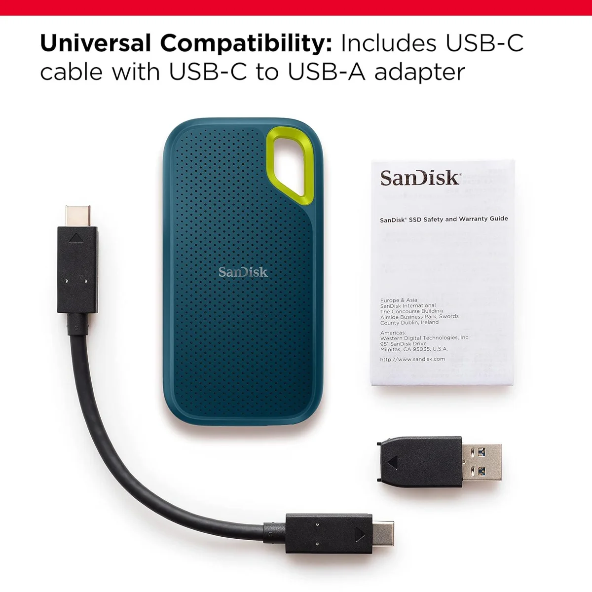 SanDisk Extreme Portable SSD 4TB (Monterey), Read & Write Speed up to 1050 & 1000 MB/s, Up to three meter drop protection and IP65 water and dust resistance, USB 3.2 Gen 2, 5 Year Warranty image 4