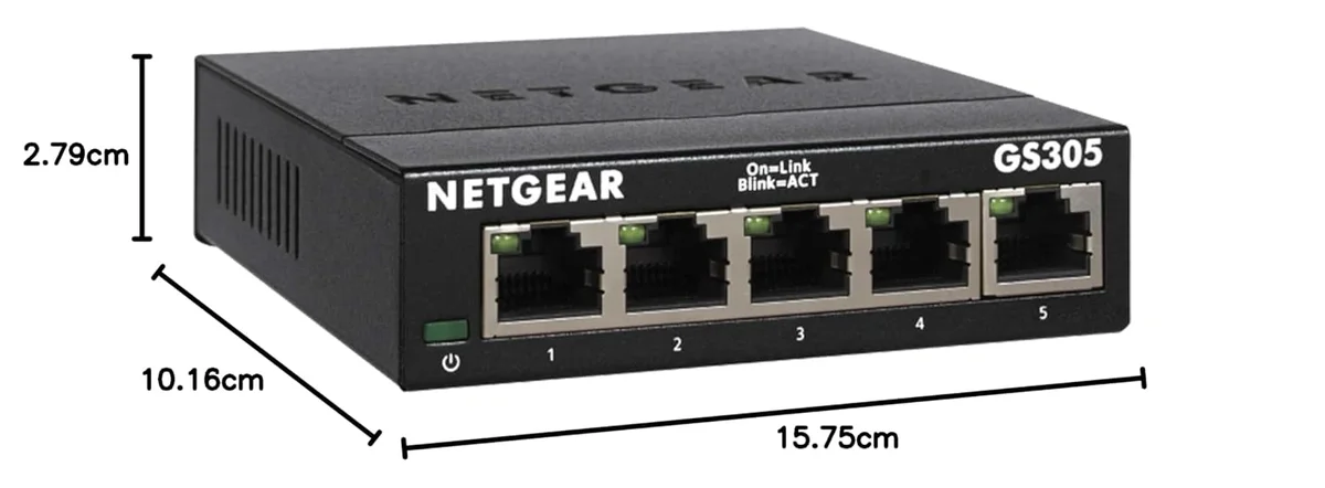 NETGEAR GS305 5-Port Gigabit Ethernet Switch | Unmanaged Plug & Play Desktop Network Switch image 6
