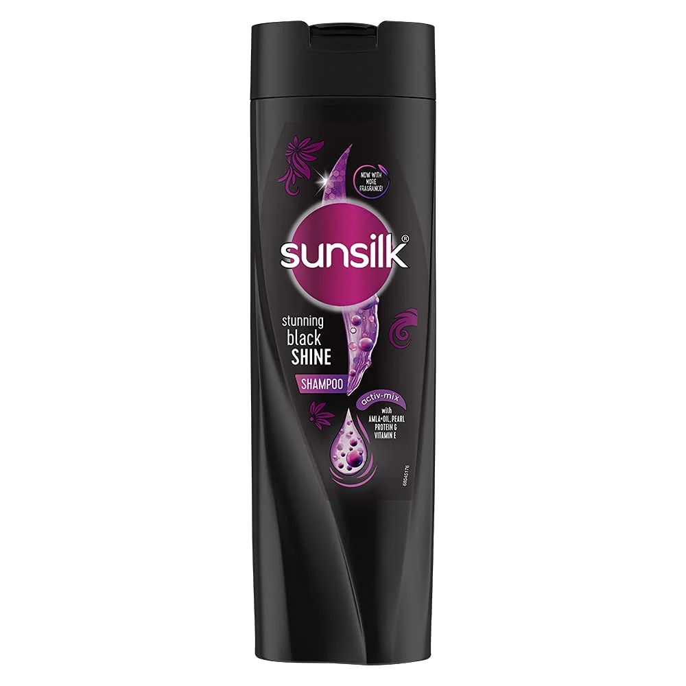 Sunsilk, Stunning Black Shine Shampoo, 360 ml