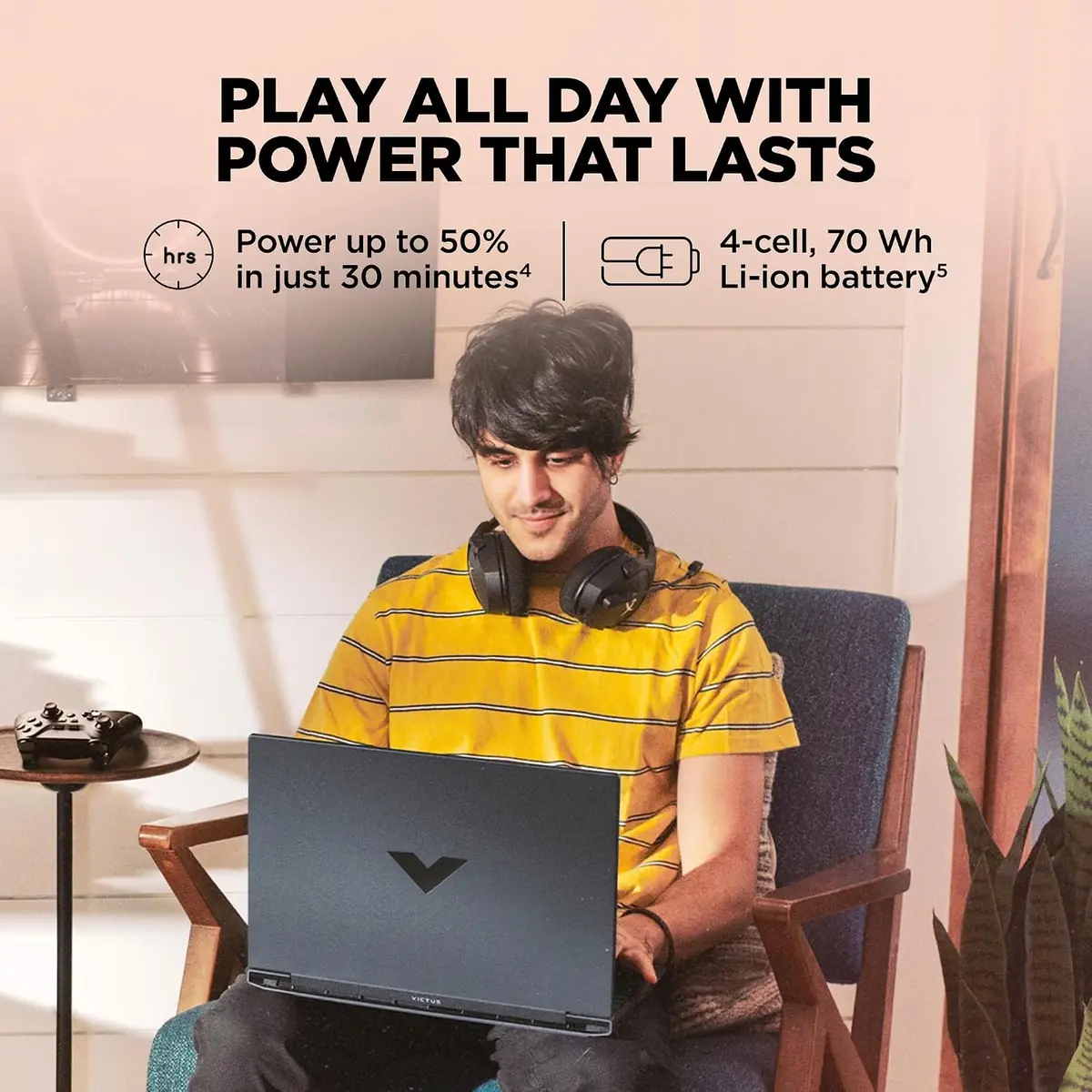 HP Victus, Intel Core 7 240H, RTX 5060 8GB, 24GB DDR5(Upgradeable), 1TB SSD, FHD, 144Hz, 300 nits, IPS, 15.6''/39.6cm, Win11, M365* Office24, Mica Silver, 2.29kg, fa2405TX, RGB Backlit, Gaming Laptop, 1 Year Warranty image 10