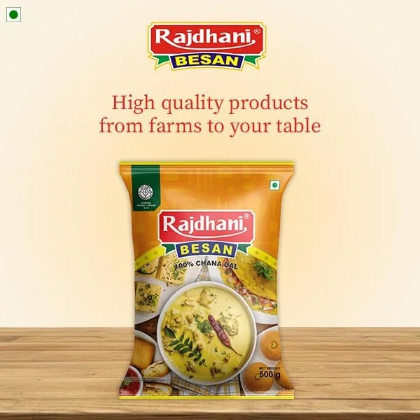 Rajdhani Organic Besan Flour 500g | 100% Chana Dal Besan for Cooking & Snacks image 4