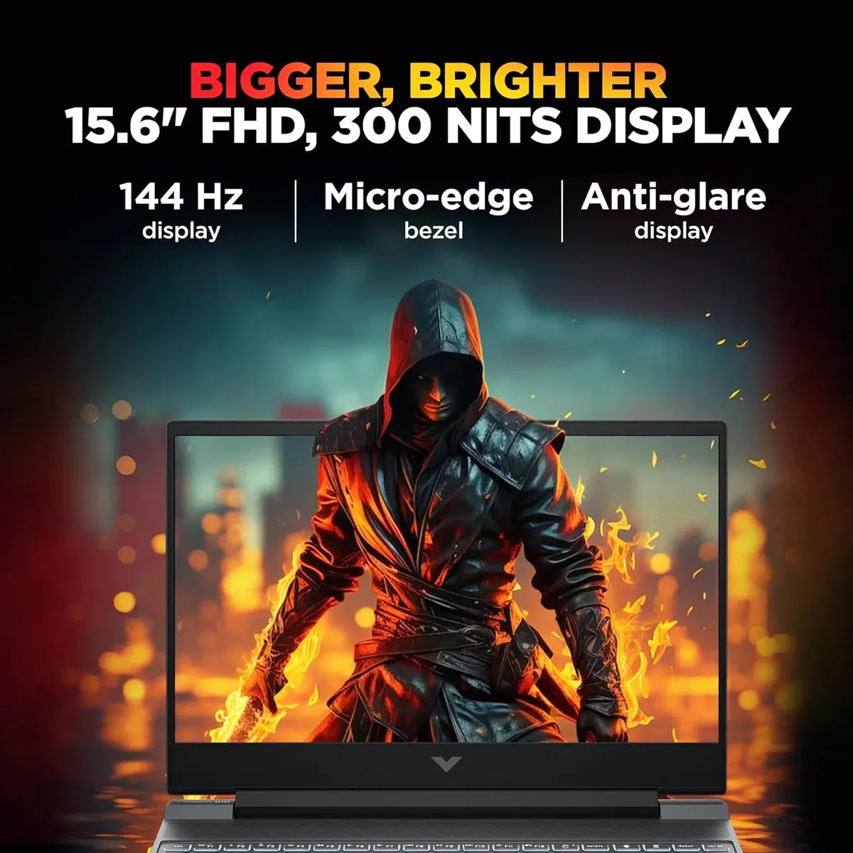 HP Victus, Intel Core 7 240H, RTX 5060 8GB, 24GB DDR5(Upgradeable), 1TB SSD, FHD, 144Hz, 300 nits, IPS, 15.6''/39.6cm, Win11, M365* Office24, Mica Silver, 2.29kg, fa2405TX, RGB Backlit, Gaming Laptop, 1 Year Warranty image 6