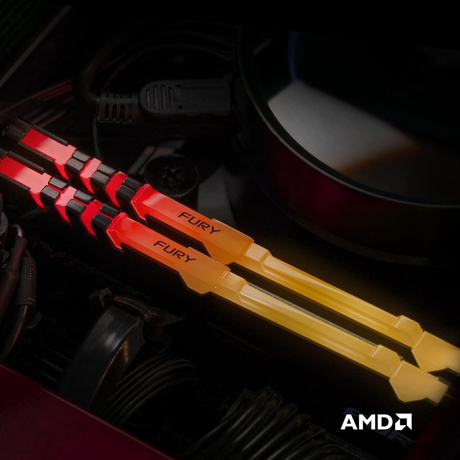 Kingston Fury Beast 8GB 3200MHz DDR4 CL16 DIMM, Desktop RAM / Memory, Black, Non RGB KF432C16BBA/8, 10 Year Warranty image 6