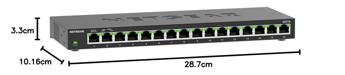 NETGEAR GS316 16-Port Gigabit Unmanaged Switch – High-Speed Plug-and-Play Network Switch image 4
