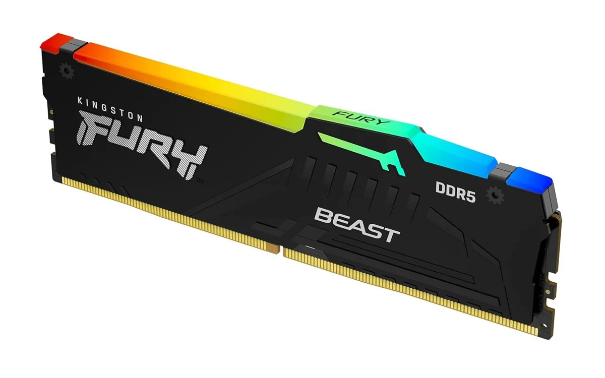 Kingston Fury Beast 16GB 5600MHz DDR5 RAM, CL40 DIMM Desktop Memory, With Heatsink, KF556C40BBA-16, Black, 10 Year Warranty image 2