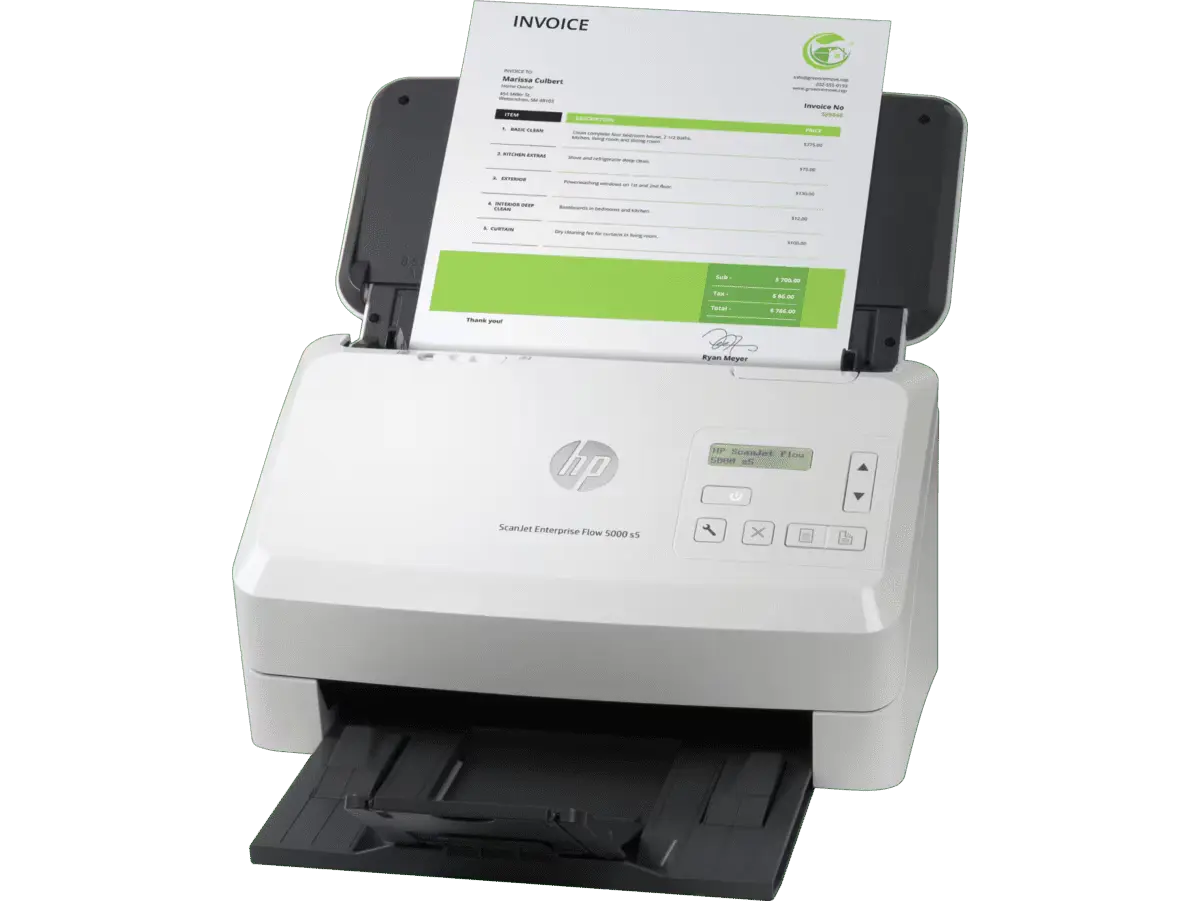 HP ScanJet Enterprise Flow 5000 s5 High-Speed Duplex Document Scanner, 1 Year Warranty  image 3