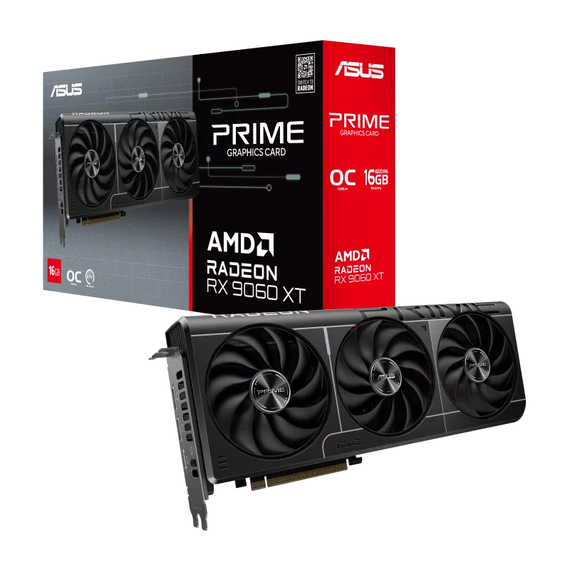 ASUS Prime RX 9060 XT OC Edition 16GB GDDR6 Graphics Card