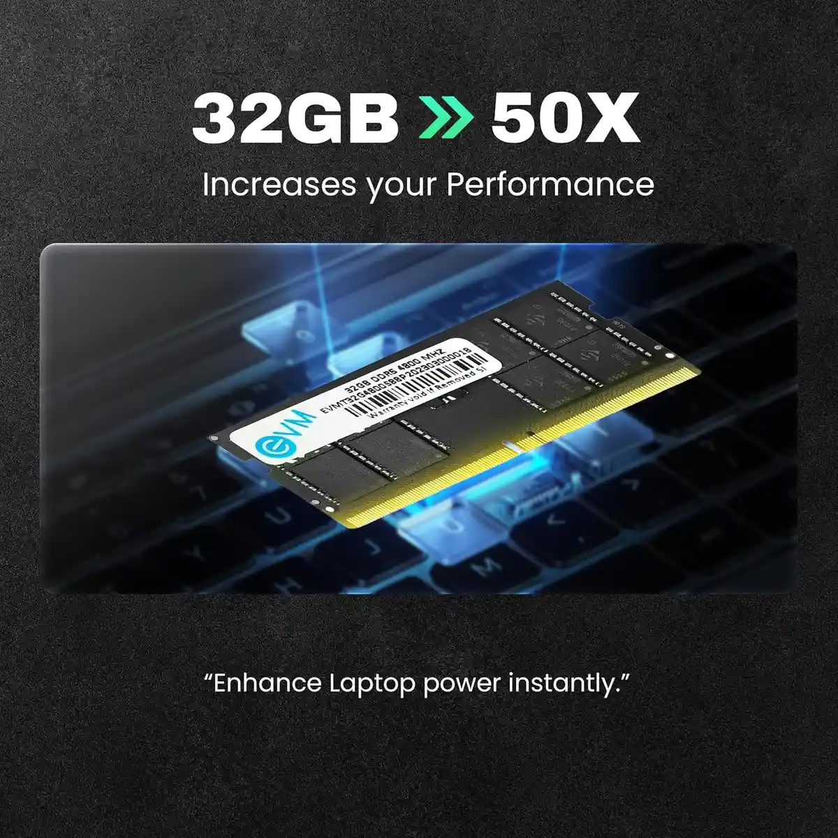 EVM 32GB DDR5 RAM 4800MHz Laptop Memory, EVMT32G4800S88P image 3