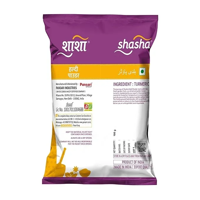 Shasha Haldi (Turmeric) Powder 100g – Premium Quality Spice image 2