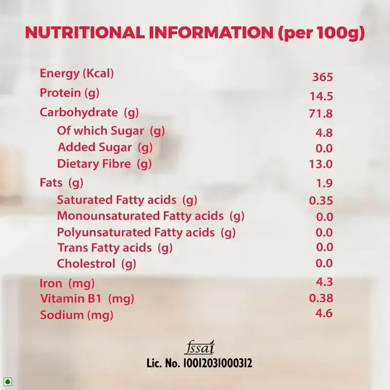 Aashirvaad Atta with Multigrains, 5kg pack, The High Fibre Atta, 0% maida image 2