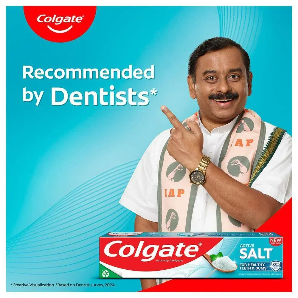 Colgate Active Salt Toothpaste, Daily Germ Protection, Pack Of 100G image 3