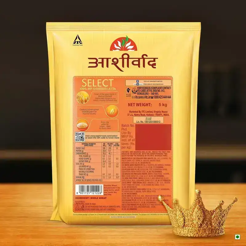 Aashirvaad Select, MP Sharbati Atta – 100%, Premium Whole Wheat Flour for Softer Rotis, 10kg, 0% Maida image 4