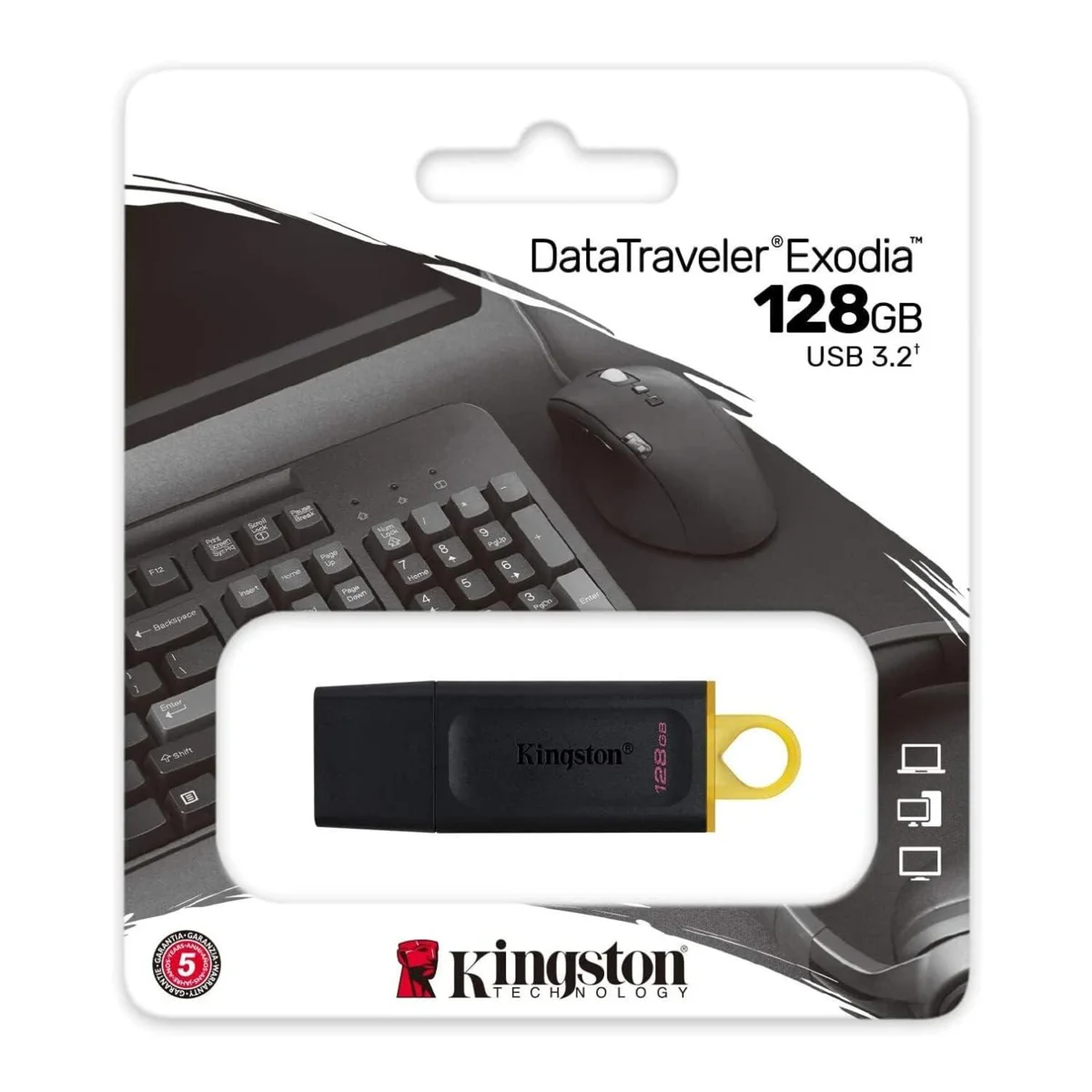 Kingston DataTraveler Exodia DTX/128GBIN, 128GB Pen Drive, USB 3.2 Gen 1 (Multicolor), 5 year Warranty image 5