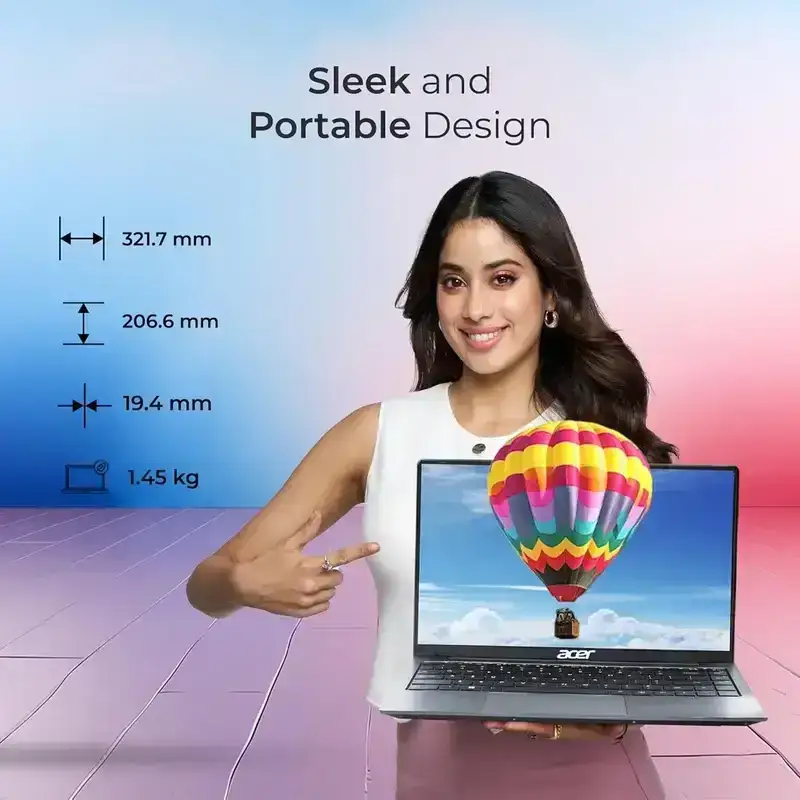 Acer Aspire 3 A324-51, Intel Core i3-1215U Processor,  16GB DDR4 Ram, 512GB NVMe SSD, Windows 11 Home, Display 35.56 cm (14") Full HD 1920 x 1080, 1 Year Warranty image 3