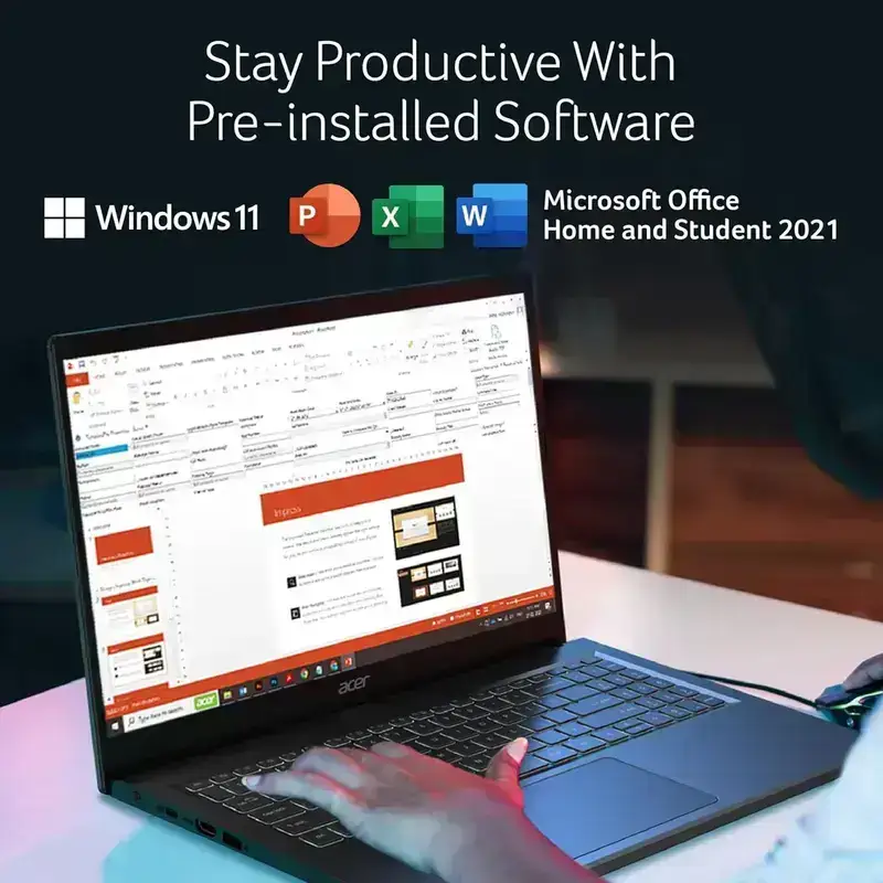 Acer Aspire 5 A515-58P, Intel Core i3-1315U 13th Gen Processor, 8GB LPDDR5 RAM, 512GB NVMe SSD, Windows 11 Home, Display Display 15.6"/39.62 cm Full HD 1920 x 1080, 1 Year Warranty image 8