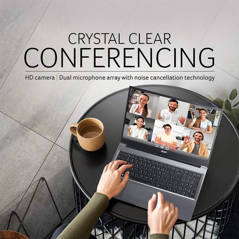 Acer SmartChoice Aspire Lite AL15-41, AMD Ryzen 5-5625U Processor, 16 GB DDR4 RAM, 1TB PCIe SSD, Full HD 1920 x 1080, 15.6"/39.62 cm, Windows 11 Home, Steel Gray, 1.59 kg, Metal Body, Thin and Light Laptop, 1 Year Warranty image 3