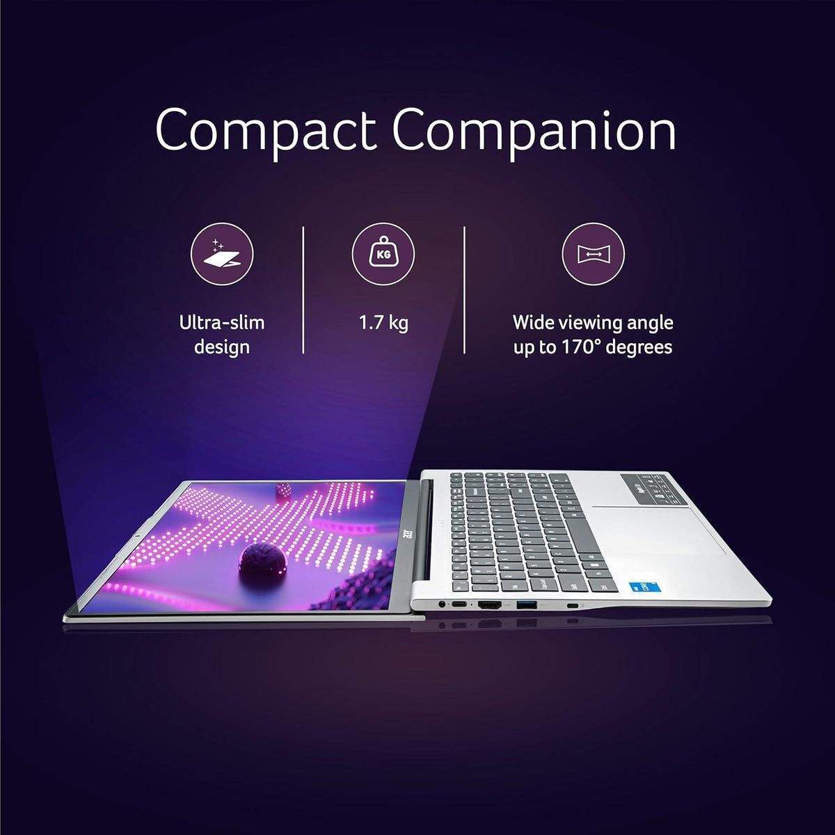 Acer Aspire Lite AL15-52H, Intel Core i5-12450H 12th gen Processor, 16 GB LPDDR5, 1TB PCIe NVMe, 15.6"/39.62 cm, Windows 11 Home, MSO, Pure Silver, 1.70 kg, Backlit Keyboard, 1 Year Warranty image 10