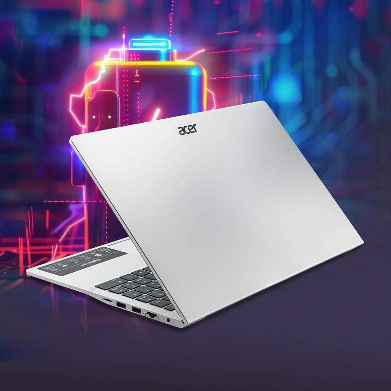 acer Aspire Lite AL15-52H, Intel Core i5-12450H 12th gen Processor, 16 GB LPDDR5, 512GB PCIe NVMe, 15.6"/39.62 cm, Windows 11 Home, MSO, Pure Silver, 1.70 kg, Backlit Keyboard, 1 Year Warranty image 3