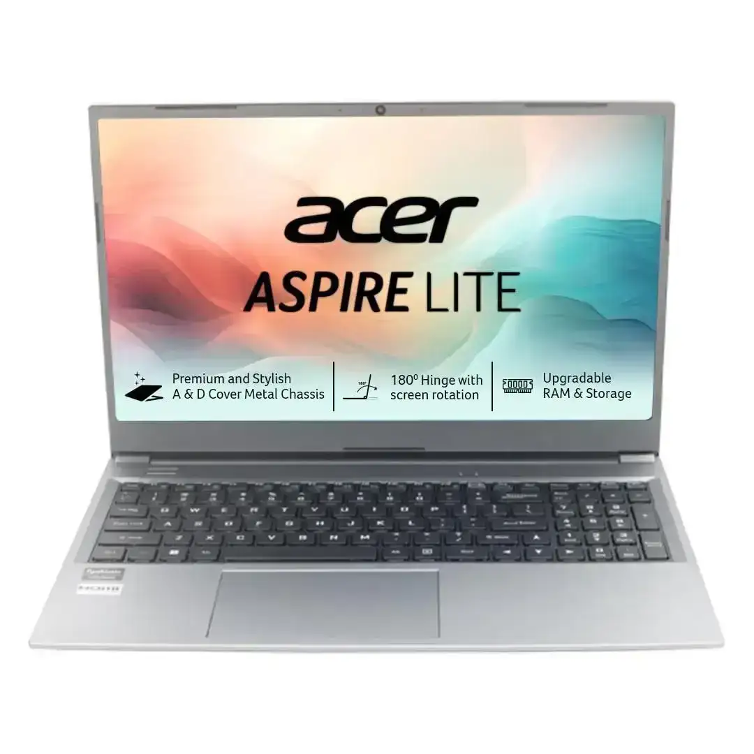acer Aspire Lite AL15-52H, Intel Core i7-12650H 12th gen Processor, 16 GB LPDDR5, 1TB PCIe NVMe, 15.6"/39.62 cm, Windows 11 Home, MSO, Pure Silver, 1.70 kg, Backlit Keyboard, 1 Year Warranty image 9