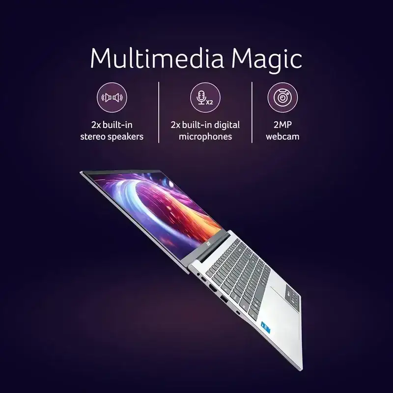 acer Aspire Lite AL15-52H, Intel Core i7-12650H 12th gen Processor, 16 GB LPDDR5, 512 GB PCIe NVMe, 15.6"/39.62 cm, Windows 11 Home, MSO, Pure Silver, 1.70 kg, Backlit Keyboard, 1 Year Warranty image 2