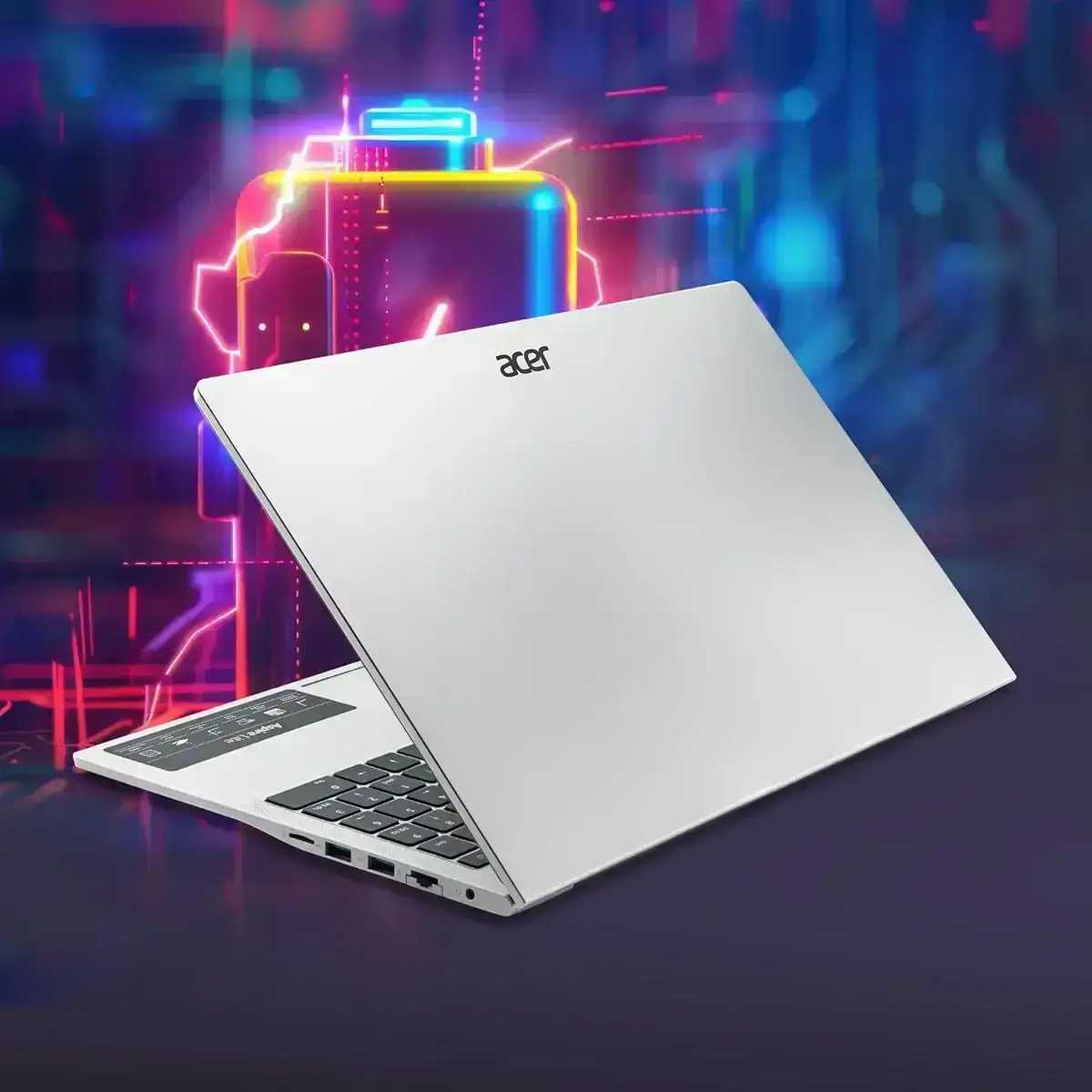 acer Aspire Lite AL15-52H, Intel Core i7-12650H 12th gen Processor, 16 GB LPDDR5, 512 GB PCIe NVMe, 15.6"/39.62 cm, Windows 11 Home, MSO, Pure Silver, 1.70 kg, Backlit Keyboard, 1 Year Warranty image 3