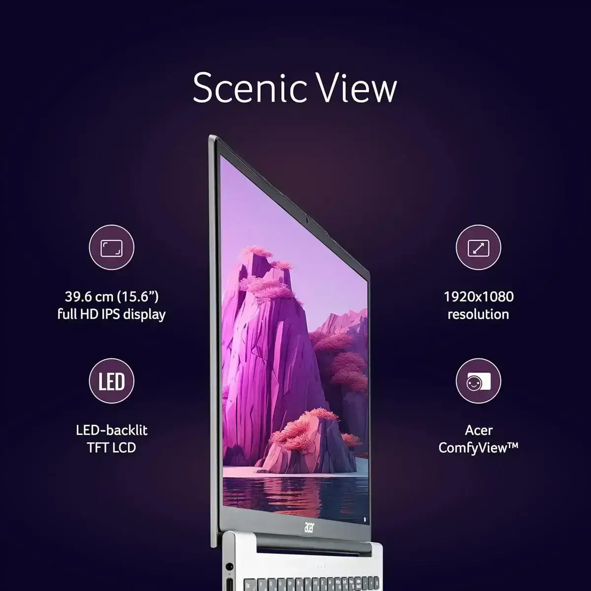 acer Aspire Lite AL15-52H, Intel Core i7-12650H 12th gen Processor, 16 GB LPDDR5, 512 GB PCIe NVMe, 15.6"/39.62 cm, Windows 11 Home, MSO, Pure Silver, 1.70 kg, Backlit Keyboard, 1 Year Warranty image 6