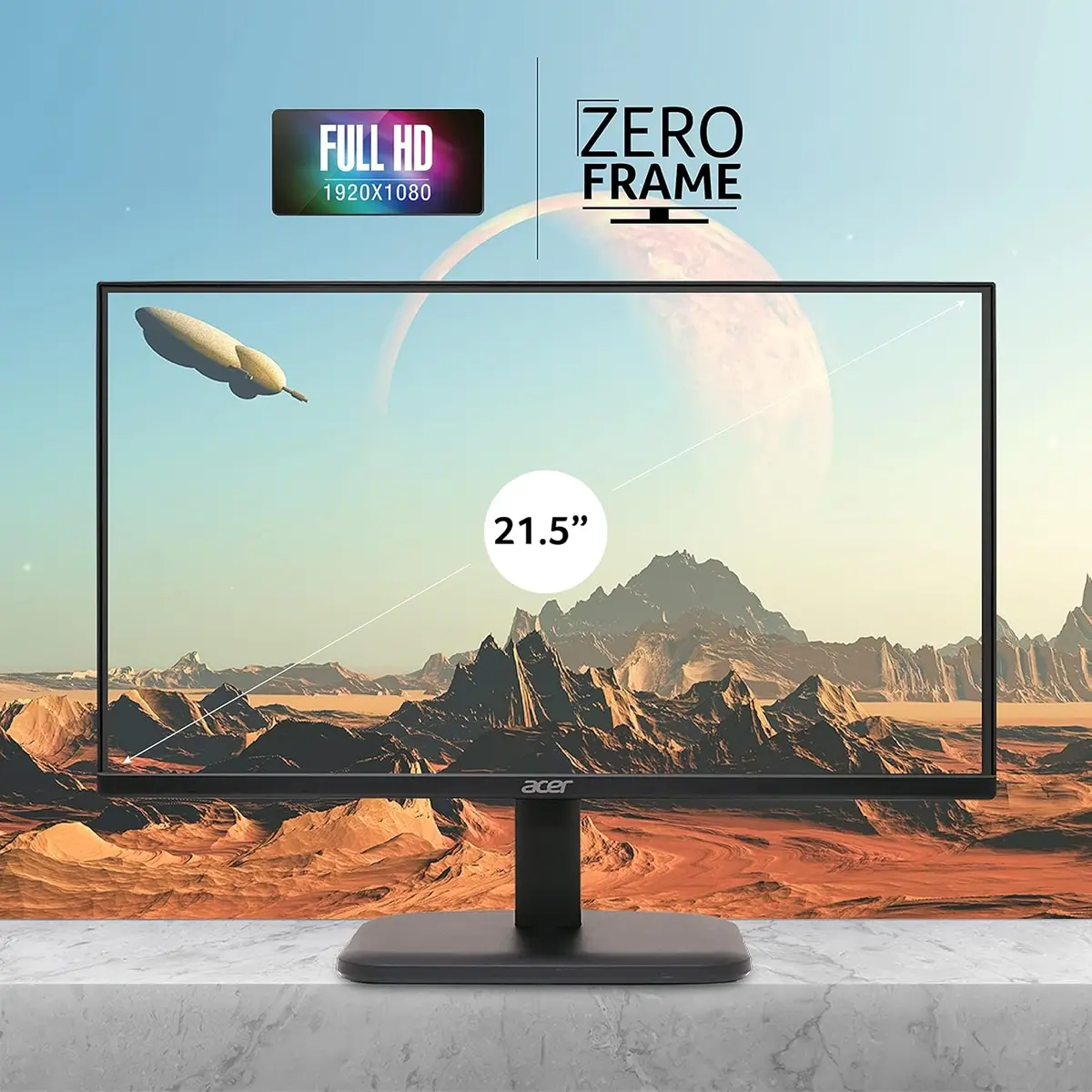 21.5" Acer EK1 Essential Monitor - EK221Q HBI image 5