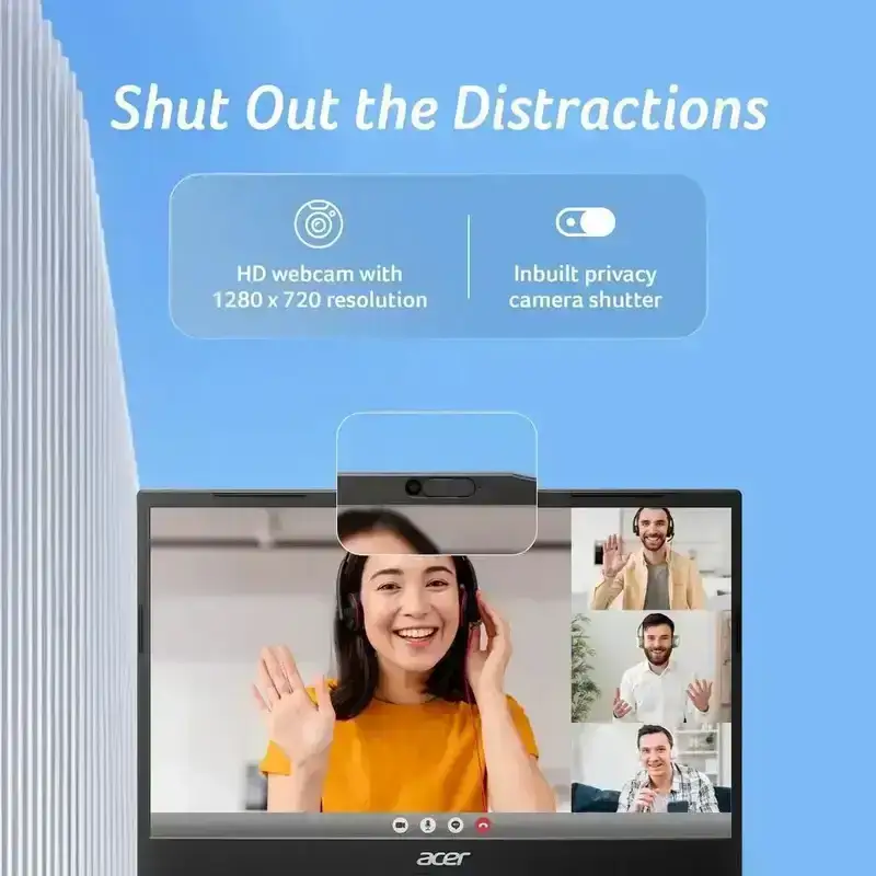 acer TravelLite Smart FHD TL04-51M, Intel Core i5 1334u 13th Gen Processor, 16GB DDR4 Ram, 512GB NVMe SSD, Intel Iris Xe Graphics, Windows 11, MS-Office, Display 14 Inch Full HD 1920 x 1080, 1 Year Warranty image 6