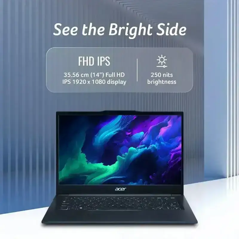 acer TravelLite Smart FHD TL04-51M, Intel Core i5 1334u 13th Gen Processor, 16GB DDR4 Ram, 512GB NVMe SSD, Intel Iris Xe Graphics, Windows 11, MS-Office, Display 14 Inch Full HD 1920 x 1080, 1 Year Warranty image 8