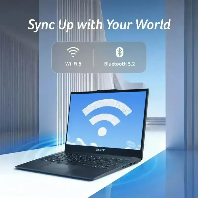 acer TravelLite Smart FHD TL04-51M, Intel Core i5 1334u 13th Gen Processor, 16GB DDR4 Ram, 512GB NVMe SSD, Intel Iris Xe Graphics, Windows 11, MS-Office, Display 14 Inch Full HD 1920 x 1080, 1 Year Warranty image 4