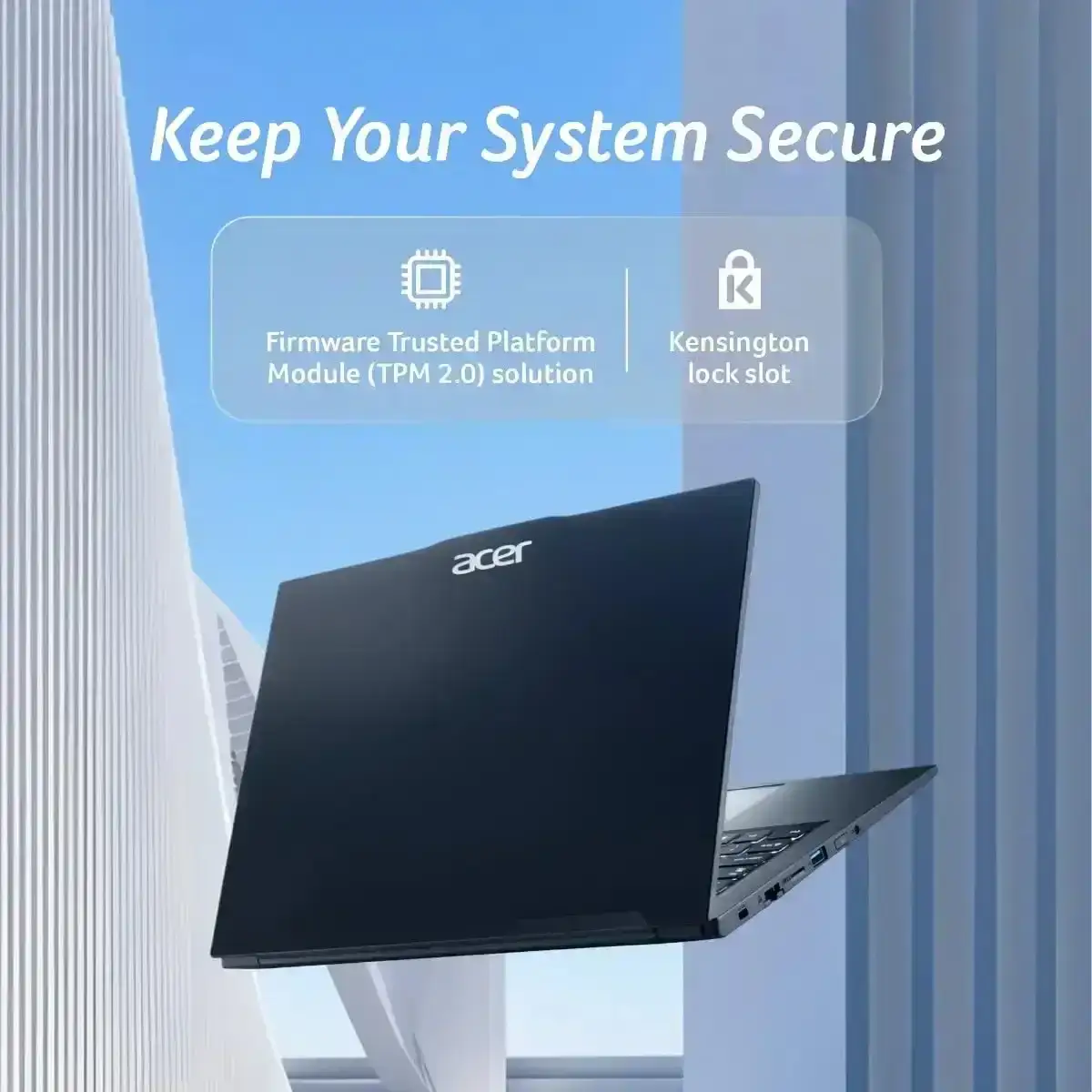 acer TravelLite Smart FHD TL04-51M, Intel Core i5 1334u 13th Gen Processor, 16GB DDR4 Ram, 512GB NVMe SSD, Intel Iris Xe Graphics, Windows 11, MS-Office, Display 14 Inch Full HD 1920 x 1080, 1 Year Warranty image 5