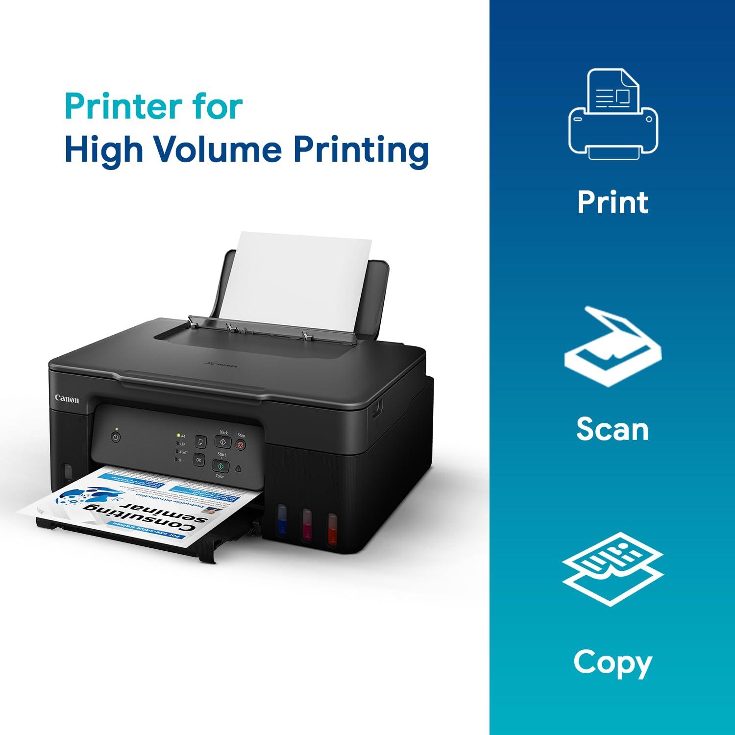 Canon PIXMA MegaTank G2730 A4 Ink Tank Colour Multifunction Printer |  11 / 6 IPM (Black/Colour) | USB 2.0 | Print, Scan, Copy | 2 Years Standard Warranty thumbnail 3