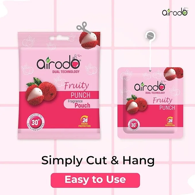 AIRODO Air Room Freshener Power Pocket Gel, Fruity Punch, 10gm,  image 2