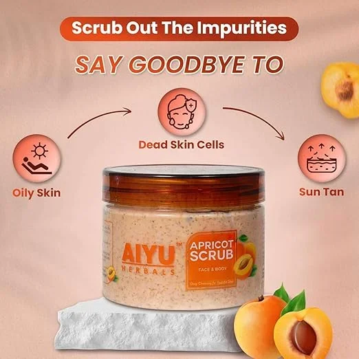 AIYU, Apricot Scrub for Face & Body | Deep Cleansing Scrub 250g image 5