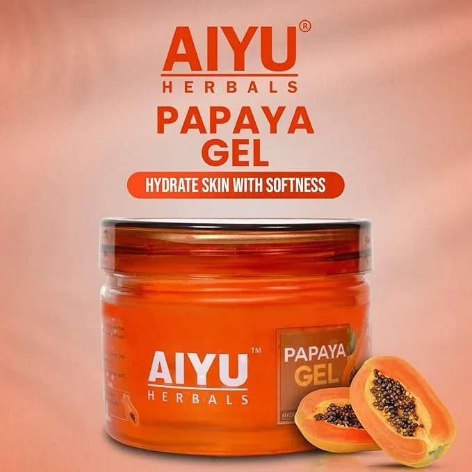 AIYU, Papaya Face Gel | Hydrating & Soothing Gel Moisturizer for Face | Deep Hydration & Oil-Free Formula |Skin Brightening & Repair, 250gm image 6