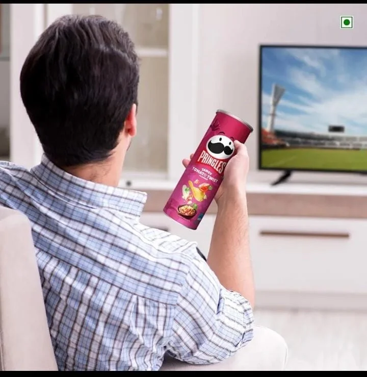  Pringles Tangy Tomato Twist 102 Gram | Potato Chips | Tangy Tomato With A Twist Of Sweet & Spicy Salsa Flavour image 6