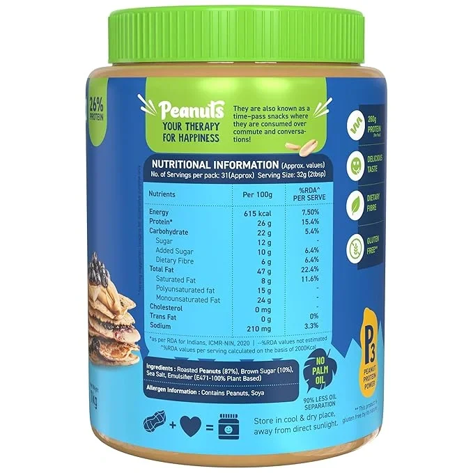 Alpino Classic Peanut Butter Crunch 1 KG | 90% Roasted Peanuts image 11