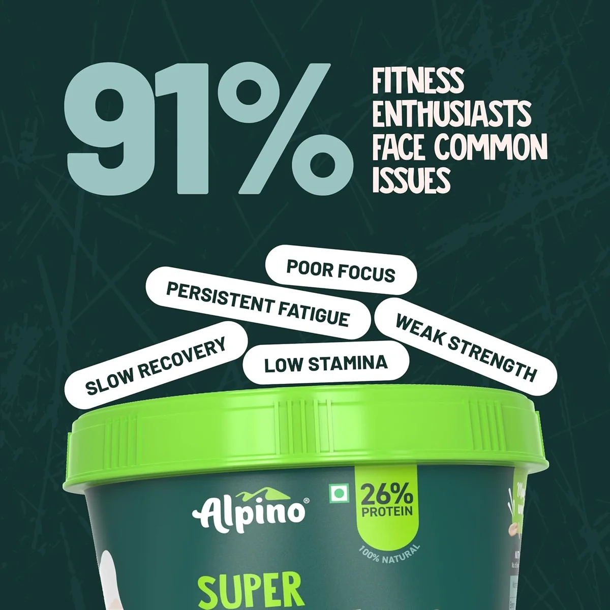 Alpino 1kg Super Peanut Butter – Chocolate Crunch with KSM-66 Ashwagandha image 4