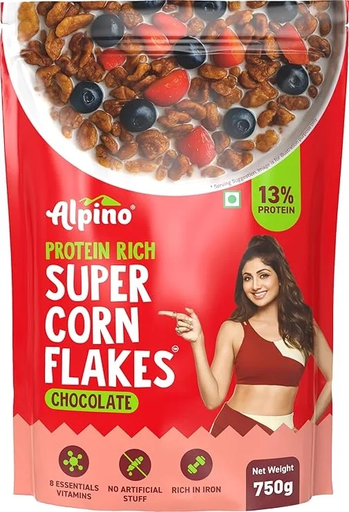  ALPINO Protein-Rich Super Corn Flakes Chocolate 750g - 13% Protein