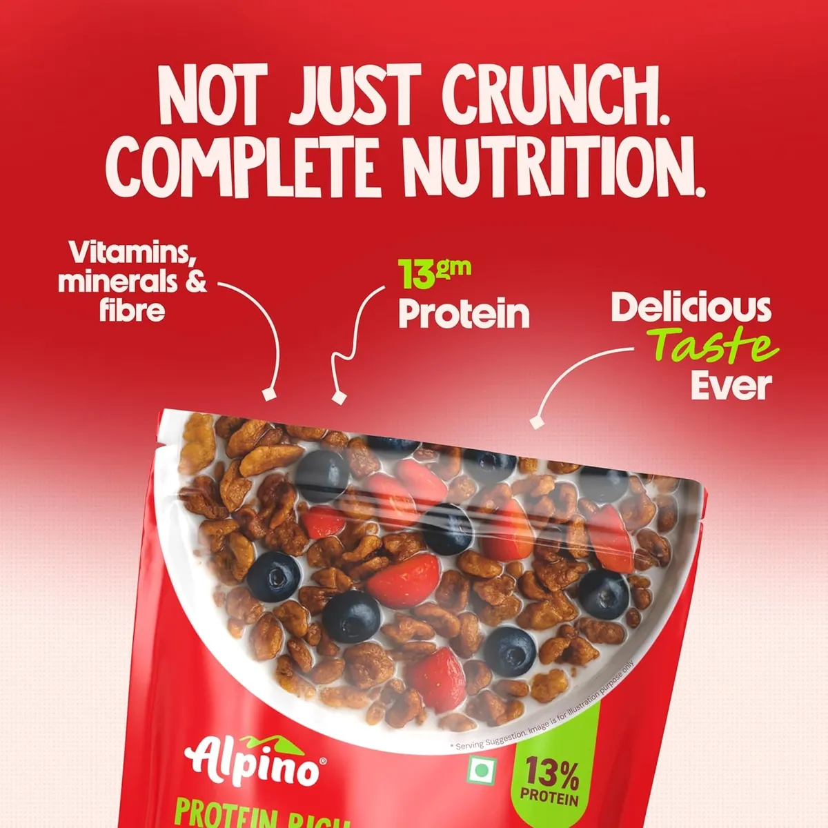  ALPINO Protein-Rich Super Corn Flakes Chocolate 750g - 13% Protein image 7