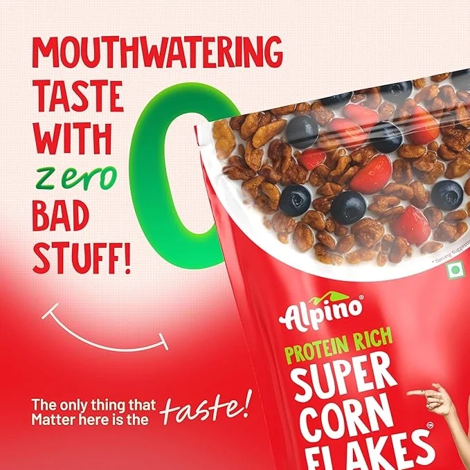  ALPINO Protein-Rich Super Corn Flakes Chocolate 750g - 13% Protein image 4
