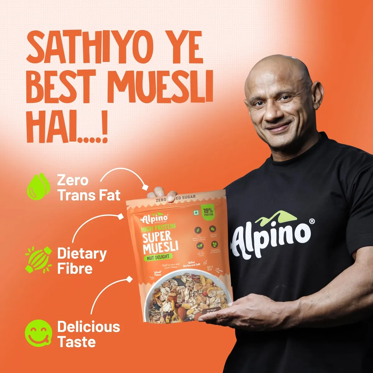  Alpino Health Foods Alpino Super Muesli Nut Delight 400 G | 20% Dried Fruits & Nuts image 9