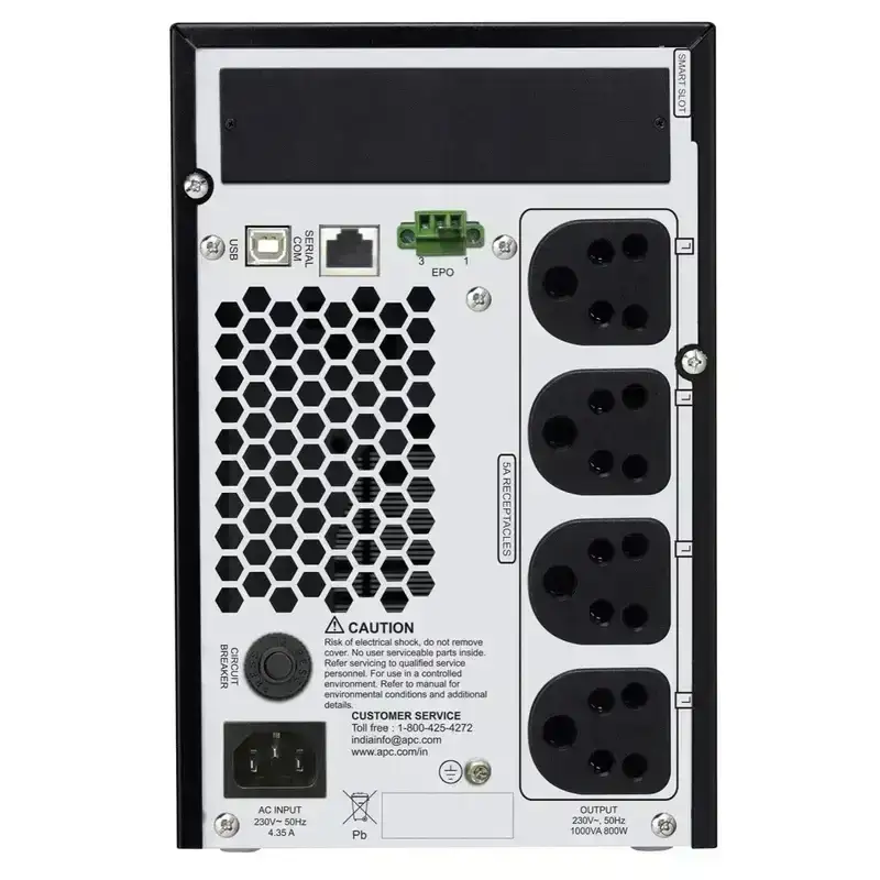 APC SRC1KI-IN 1 KVA Online (Double Conversion) UPS | 800W | Built in Battery UPS | 2 Year Warranty image 4