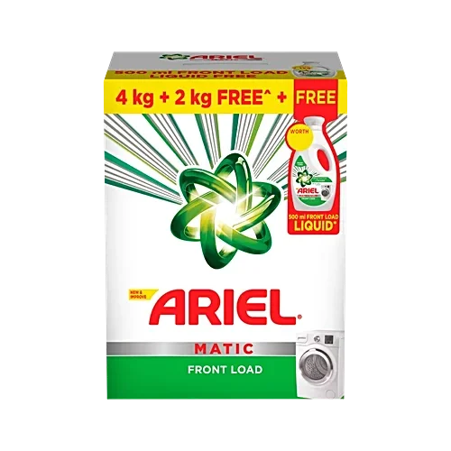  Ariel Matic Front Load Detergent Powder, 6 kg (Get 4 + 2 kg Free + Free 500 ml Liquid) image 2