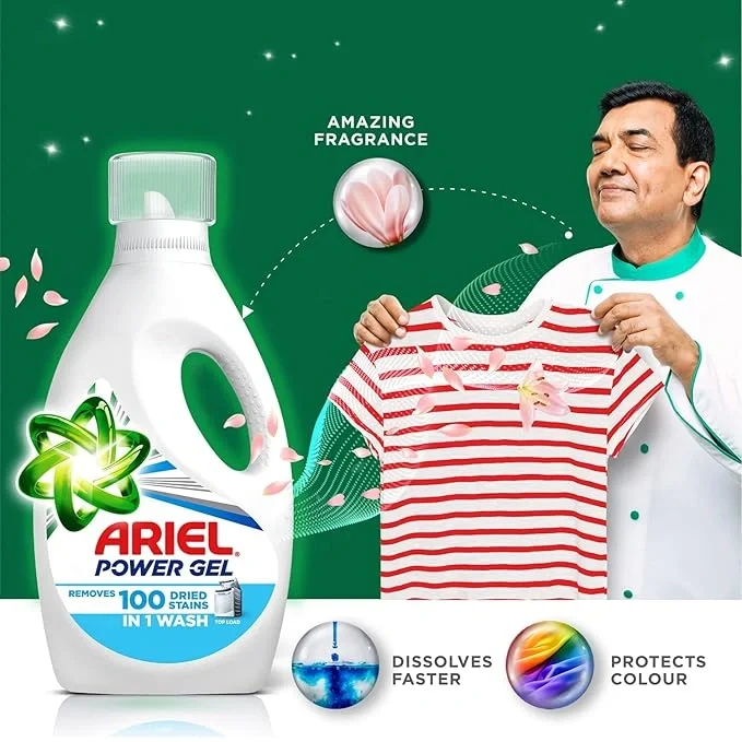 Ariel Power Gel Liquid Detergent for Top Load & Semi Auto – 3kg image 7