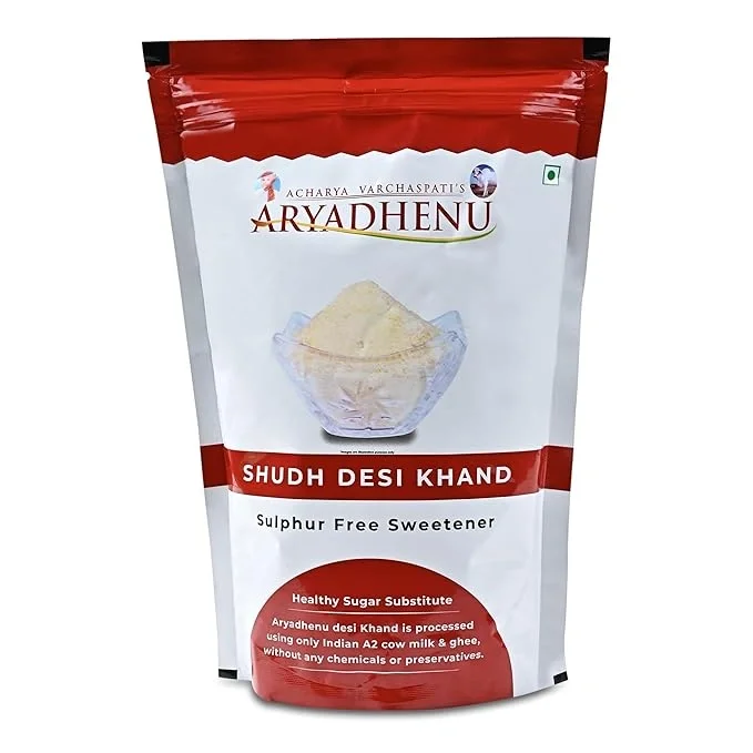 Aryadhenu Shudh Desi Khand Sugar - 100% Natural, Pure & Healthy Cane Sugar Sweetener, 900gm