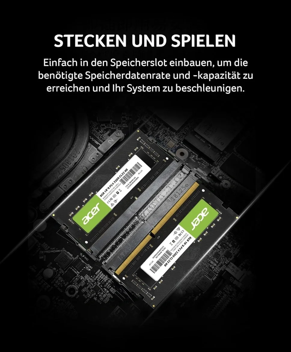 Acer SD100 8GB 3200 MHz DDR4 Laptop Memory - BL.9BWWA.206 image 5